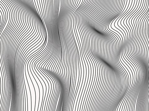 monochrome  abstract spectrum curved wavy vertical linear pattern for background, wallpaper, texture, banner, label etc. vector design