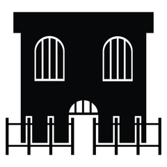 Fototapeta premium Behind bars icon