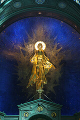 Interior of Resurrection of Christ Cathedral, main cathedral of Russian Armed Forces. Patriot Park...