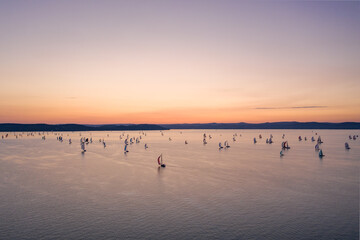 Sailing boats at Lake Balaton
