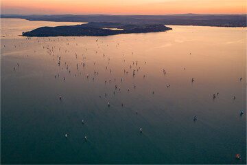 Sailing boats at Lake Balaton