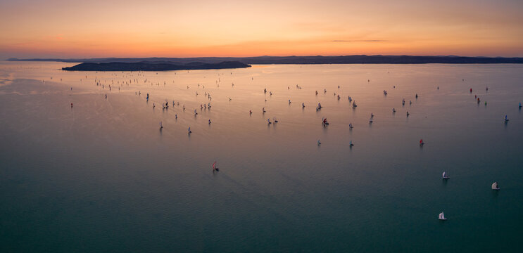 Sailing boats at Lake Balaton