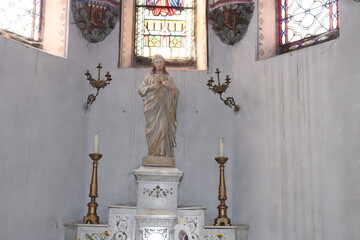 Intérieur de l'église catholique Saint Jean Baptiste, ville d'Albertville, département de la...