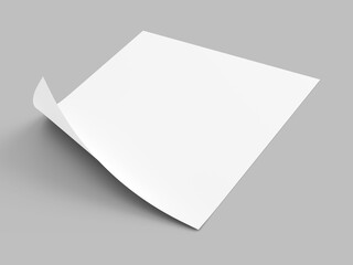 Blank paper sheet in A4 format