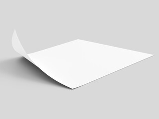 Blank paper sheet in A4 format