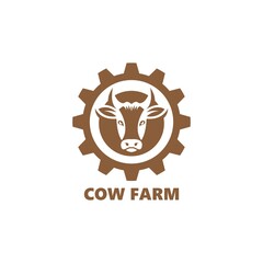 cow logo vector illustration templat