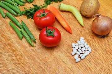 organic food -vegetables on table 