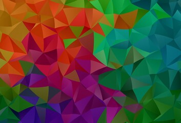 Dark Multicolor vector abstract mosaic pattern.