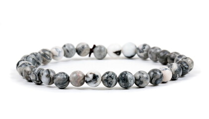 Beaded bracelet on the white surface