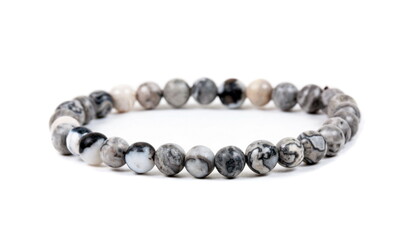 Beaded bracelet on the white surface