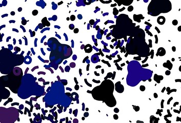 Light Pink, Blue vector template with chaotic shapes.