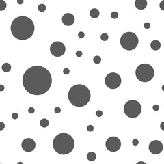 Dots seamless pattern. Random circles texture background.
