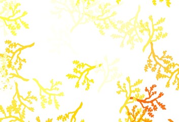 Light Yellow vector elegant template with sakura.