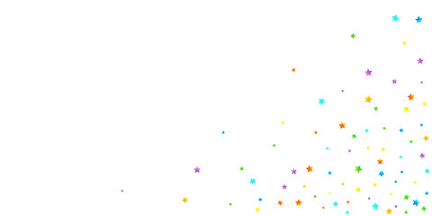 Rainbow Festive Confetti. Carnival Star Falling.