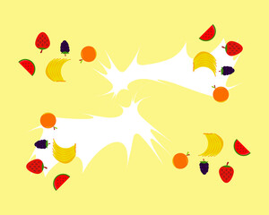 Ilustración Alimentos Frutas vectores 