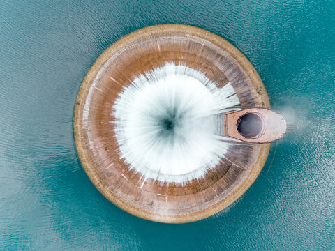  Aerial view of Qaraoun Lake, West Bekaa, Lebanon