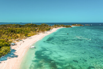 Aerial view of Langob Beach, Malapascua, Cebu, Philippines