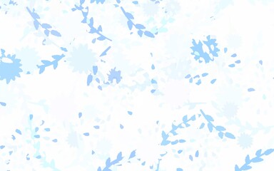 Light BLUE vector elegant pattern with flowers, roses.