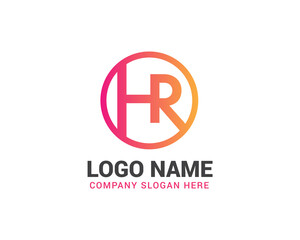 Fototapeta premium HR logo design, Letter logo for HR company, company letter logo, Professional logo design