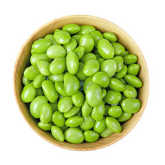 Green Soybeans isolated on white background