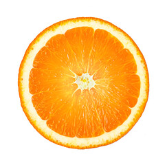 orange slice, clipping path, isolated on white background full depth of field