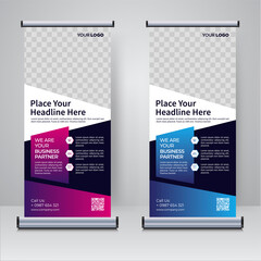 Corporate rollup or X banner design template