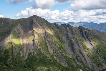 A huge mountainside in spectacular Tombstone Territorial Park located in Northern Canada, Yukon...