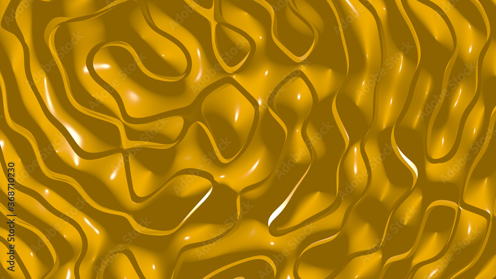Poster uniform 3d abstract background of simple patterns of amber (sae/ece) color with lighting and shadows