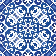 Portuguese ornamental azulejo ceramic.