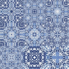 Ornamental azulejo portugal tiles decor.