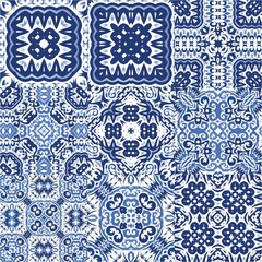 Portuguese ornamental azulejo ceramic.