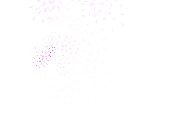 Light Pink vector doodle texture with leaves.