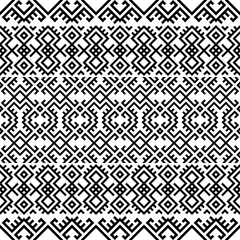 Seamless Ethnic Pattern Illustration vector with tribal design in black and white color