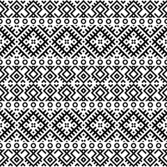 Fototapeta premium Seamless Ethnic Pattern Illustration vector with tribal design in black and white color