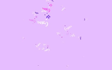 Naklejka premium Light Pink, Blue vector elegant template with leaves, branches.