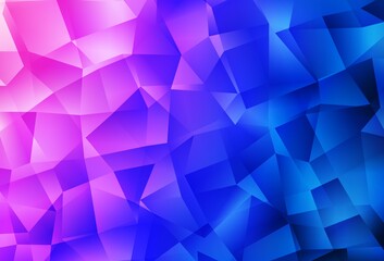 Light Pink, Blue vector polygonal background.