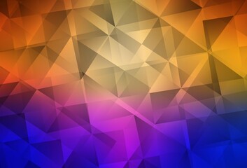 Light Blue, Yellow vector polygonal background.