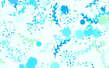 Light Blue, Green vector elegant background with flowers