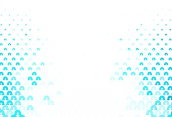 Light Green vector backdrop with rainbows, clouds.