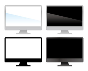 パソコンモニターのイラストセット