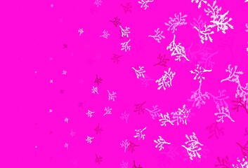Fototapeta na wymiar Light Pink vector abstract design with sakura.