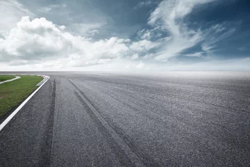 Foto op Canvas Dramatic view of racing asphalt road. © KahLoong