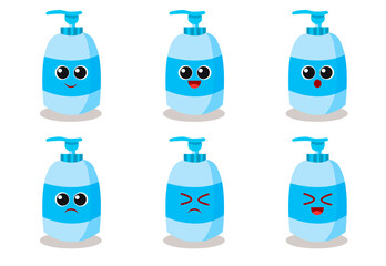 Alcohol gel funny, happy set