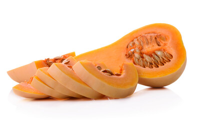 Butternut  healthy fresh vegetable from nature isolated on a white background.
