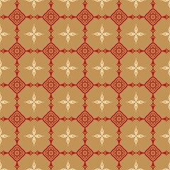Vintage background pattern. Geometric wallpaper texture. Gold and red colors. Sample template. Perfect for fabrics, covers, patterns, posters, interior designs or wallpapers. Vector background image