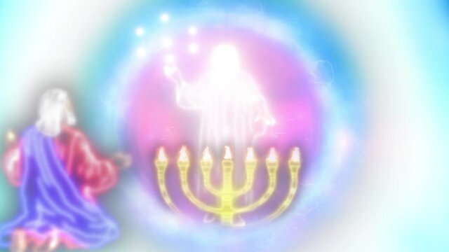 La Visi&oacute;n de Juan sobre el que camina en medio de las 7 candelabros y sostiene las 7 estrellas 