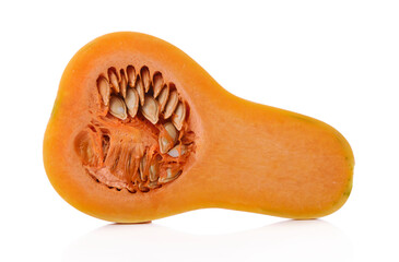 Butternut  healthy fresh vegetable from nature isolated on a white background.