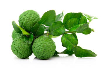 Bergamot healthy fresh vegetable from nature isolated on a white background.