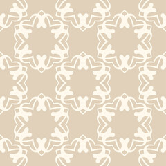 Obraz premium Fashionable ornamental pattern, Wallpaper texture, elegant background pattern. Sample template. Beige tones. For fabrics, artwork, posters and Wallpaper. Vector image background