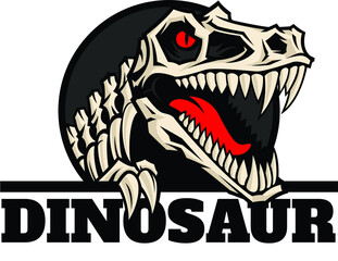 Tyrannosaurus T Rex Skeleton Logo Design © DKG1111